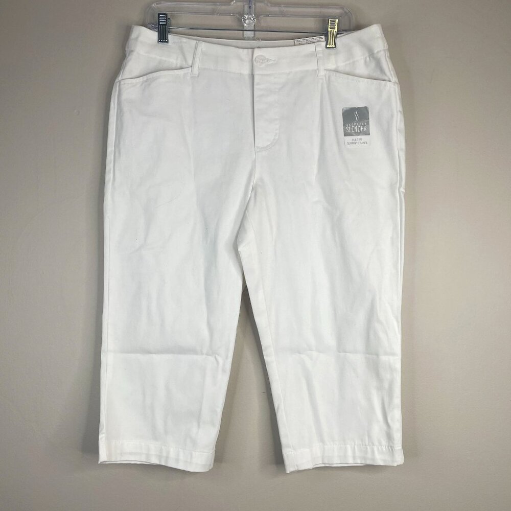 St Johns Bay Slimming Panel Capri Pants NWT 12β Secretly Slender Travel Capsule